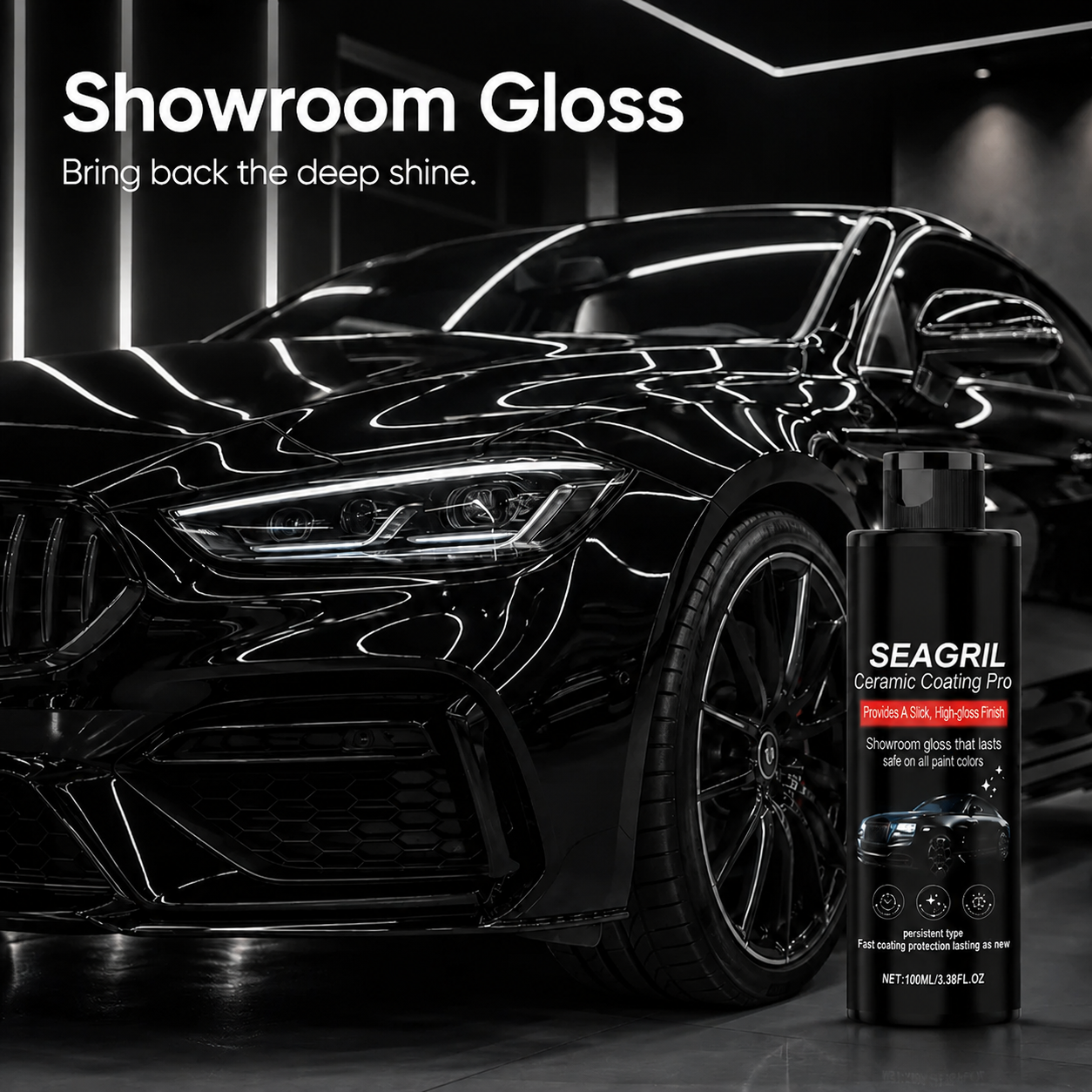 Nano Instant Ceramic Coating Professional Edition - Premium Car Care - Instantly delivers a mirror-like shine and protects the paintwork