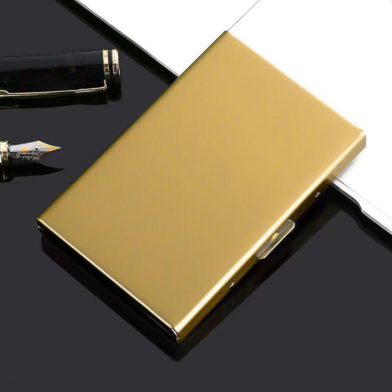 💳🔒 Slim RFID-Blocking Stainless Steel Card Holder – 6/10 Card Organizer
