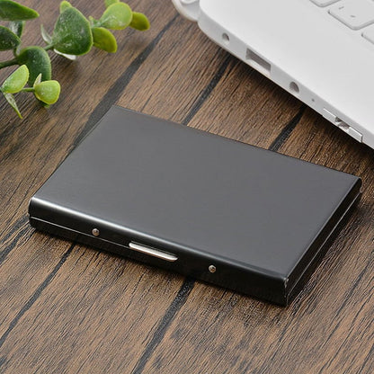 💳🔒 Slim RFID-Blocking Stainless Steel Card Holder – 6/10 Card Organizer