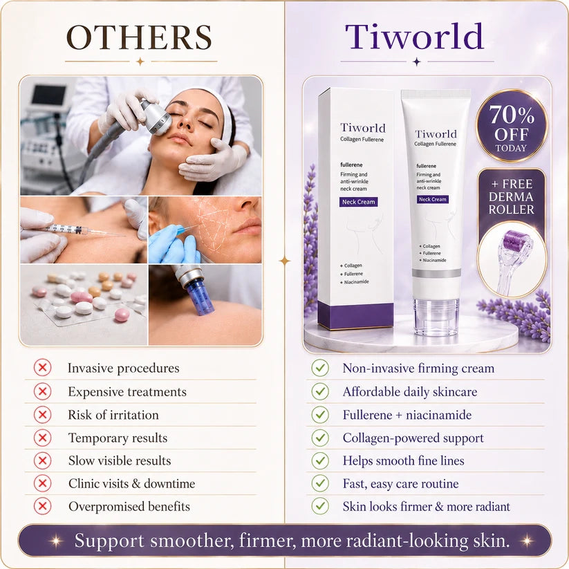 🧠👩‍🔬Tiworld All-Over Firming Cream – FDA-Compliant Formula For Face, Neck & Body – Smooth, Tighten & Brighten – 70% OFF + 🎁 Free Derma Roller Today