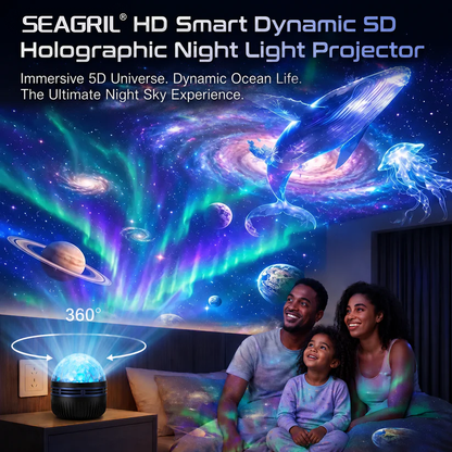 Official Store | 💖🎁SEAGRIL® 360° Smart Holographic Starry Sky Projector (HD Smart Dynamic 5D)