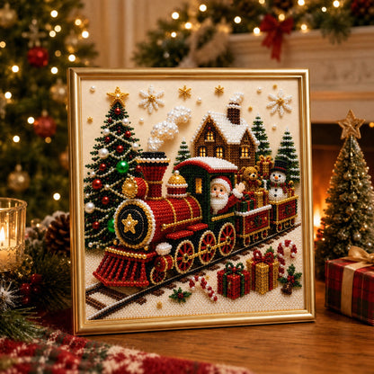 🧘Relaxing & Beginner-Friendly - 🎨💎DIY Christmas Pearl Diamond Painting Art Kit With Frame