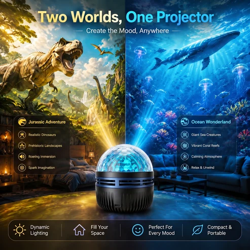 🌌 SEAGRIL® Smart 5D Galaxy Projector | Turn Your Room Into A Dreamy Universe