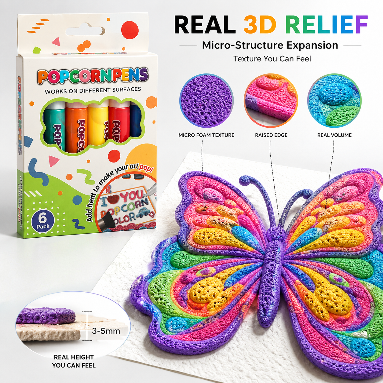 Save 50% by ordering today 3D Relief Art Pen – Turn Flat Drawings Into Touchable 3D Art✨