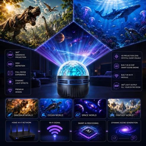 🌌 SEAGRIL® Smart 5D Galaxy Projector | Turn Your Room Into A Dreamy Universe