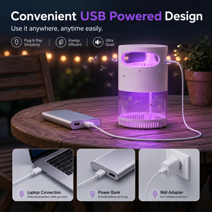 🔥Quiet UV Mosquito Trap – Chemical-Free & Safe for Kids & Pets🦟