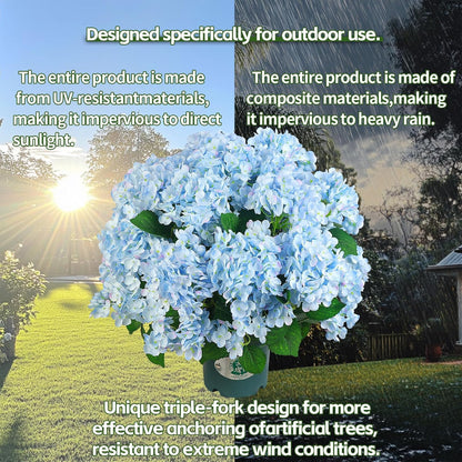 🔥Last Day 70% OFF🔥Artificial Outdoor Hydrangea Flowers - UV resistant, Waterproof, Windproof