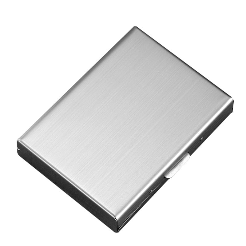 💳🔒 Slim RFID-Blocking Stainless Steel Card Holder – 6/10 Card Organizer