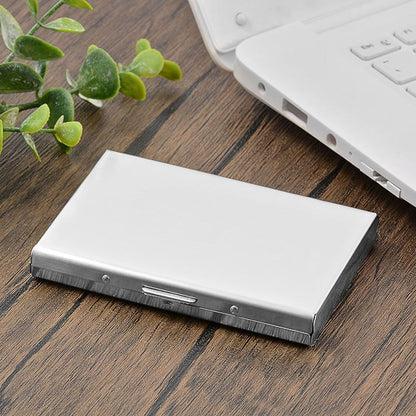 💳🔒 Slim RFID-Blocking Stainless Steel Card Holder – 6/10 Card Organizer