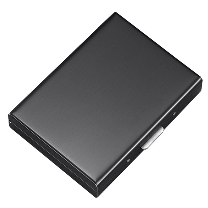 💳🔒 Slim RFID-Blocking Stainless Steel Card Holder – 6/10 Card Organizer