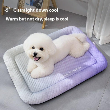 Pet Cooling Mat for Dogs & Cats 🐾  Naturally Cool Ice-Silk Pad • Breathable, Washable & Soft 🌿  For Floors, Sofas & Car Travel • Multiple Sizes • Gradient Colours ☀️🐶🐱